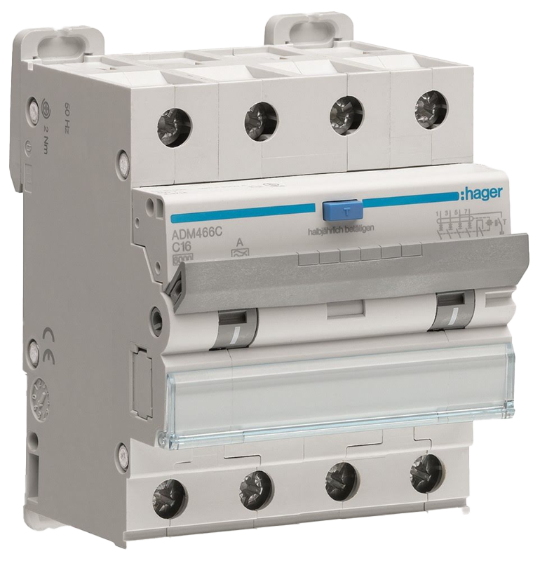 Hager vikavirtajohdonsuojakytkin C16A 30MA A 6KA